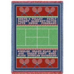 Tennis Court Throw Blankets